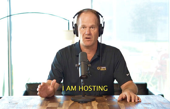 Jason talking about podcast seminar